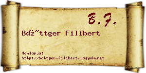 Böttger Filibert névjegykártya